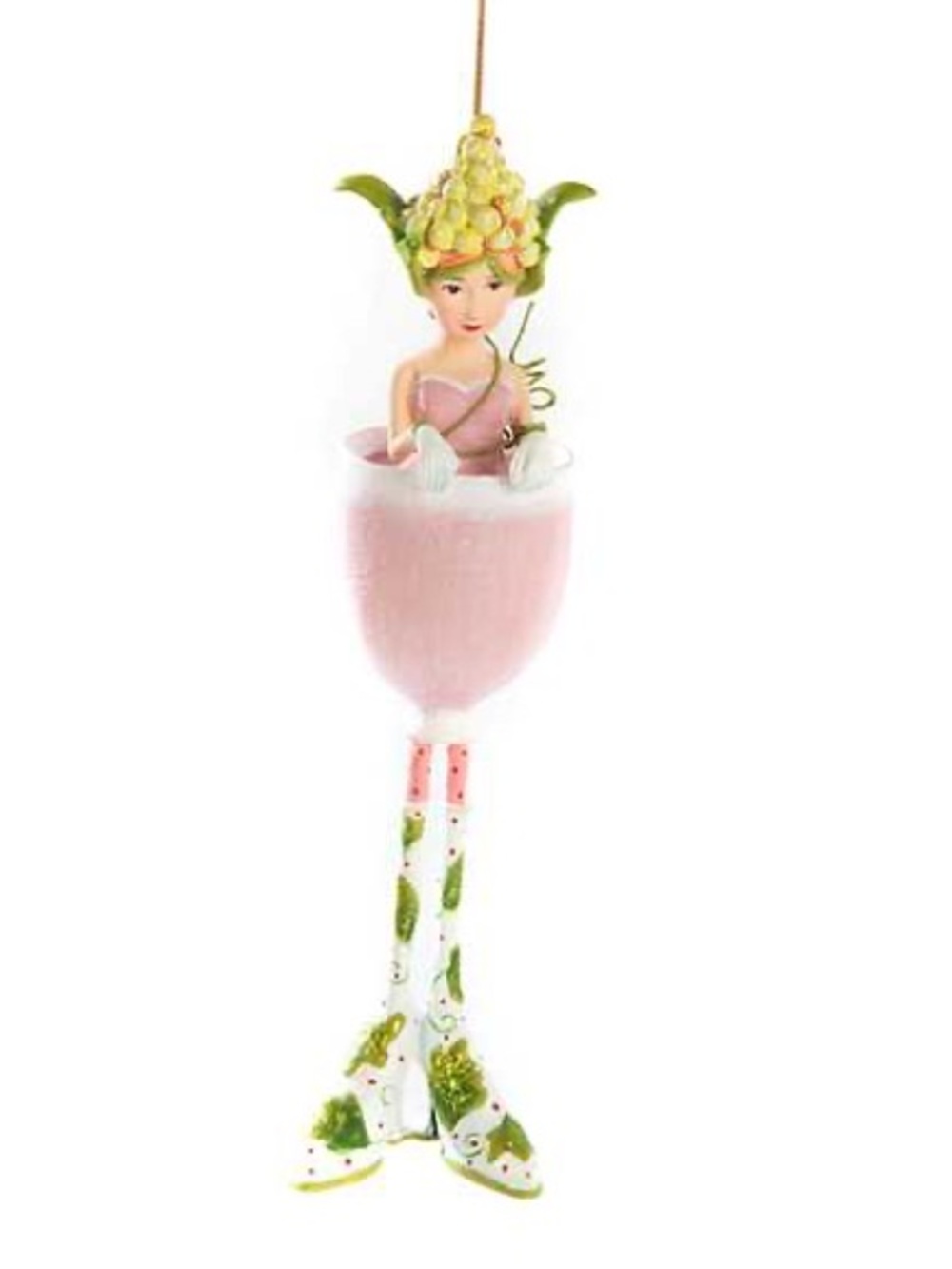 MACKENZIE-CHILDS | Patience Brewster Petal Rose Wine Girl Ornament